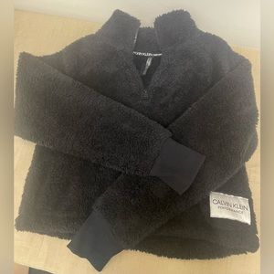 Calvin Klein NWOT Sherpa Quarter Zip